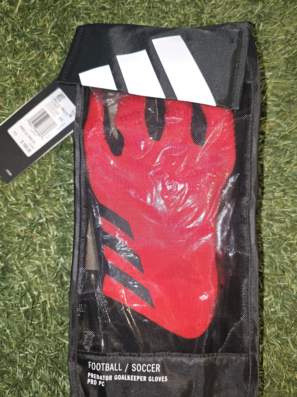 adidas Red and Black Predator Pro Goalkeeper Gloves